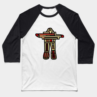 Inuksuk Totem Gold and Black Symbol Baseball T-Shirt